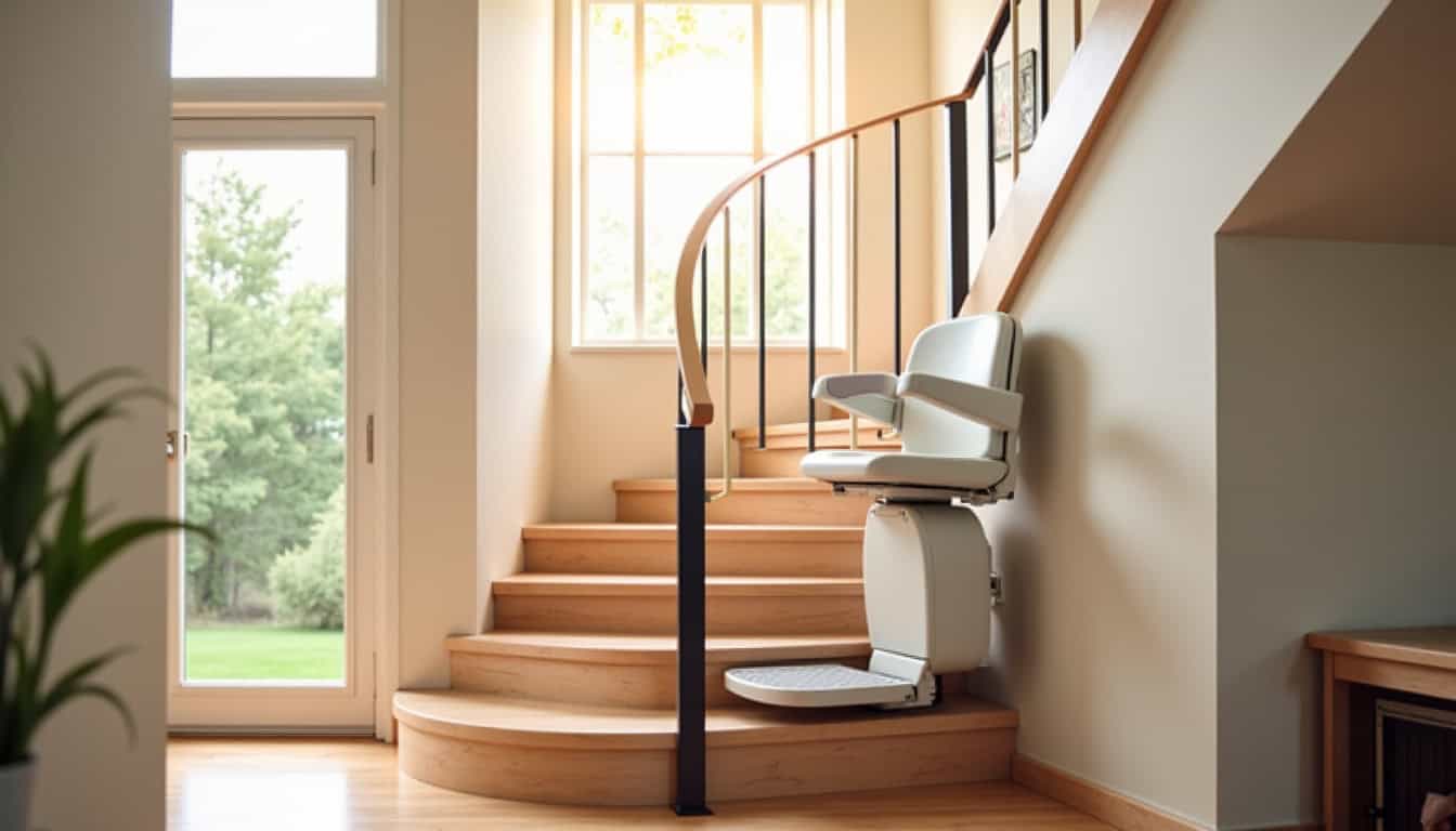 Montage d’un monte-escalier Stannah dans une habitation à Ambierle