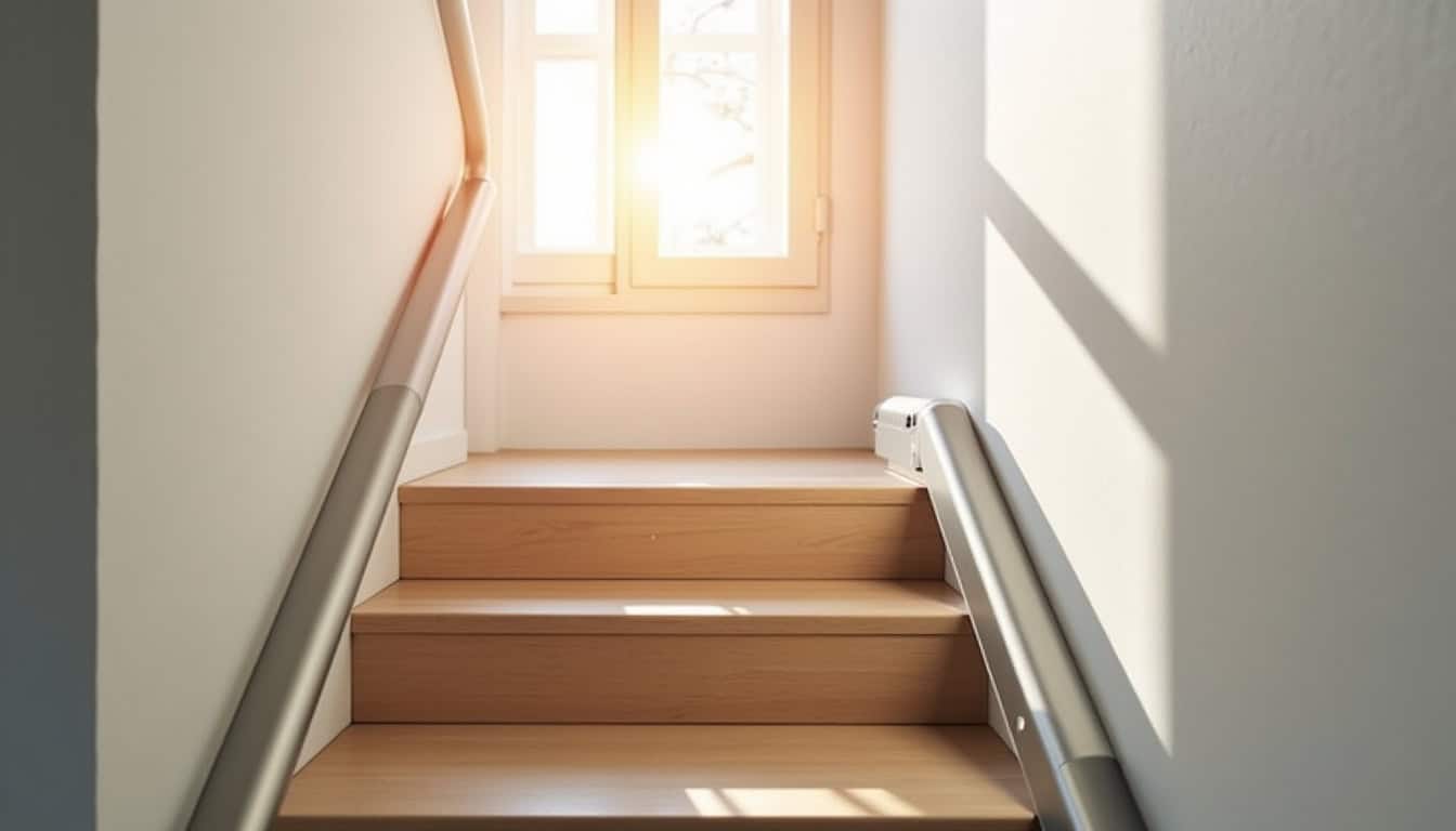Montage d’un monte-escalier sur un escalier intérieur à Fossé