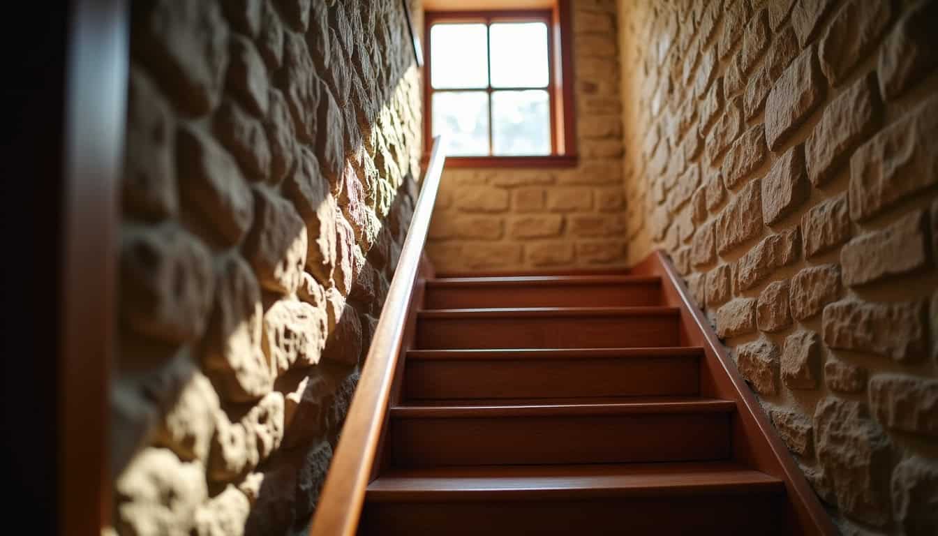 Monte-escalier adapté à un escalier étroit dans une maison traditionnelle de Peyriac-Minervois