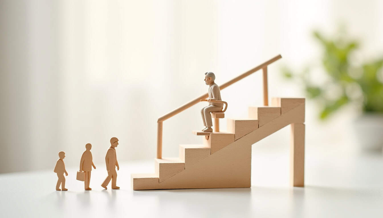 Schéma du fonctionnement d'un monte-escalier droit et tournant à Antonne-et-Trigonant