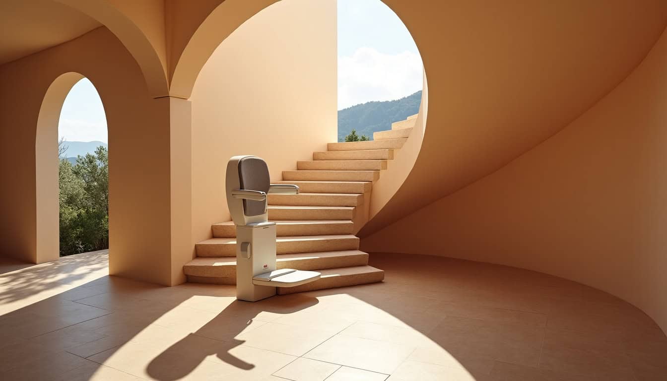 Entrée de l'escalier du Roy d’Aragon à Bonifacio, avec panneau d'information et file d'attente en arrière-plan