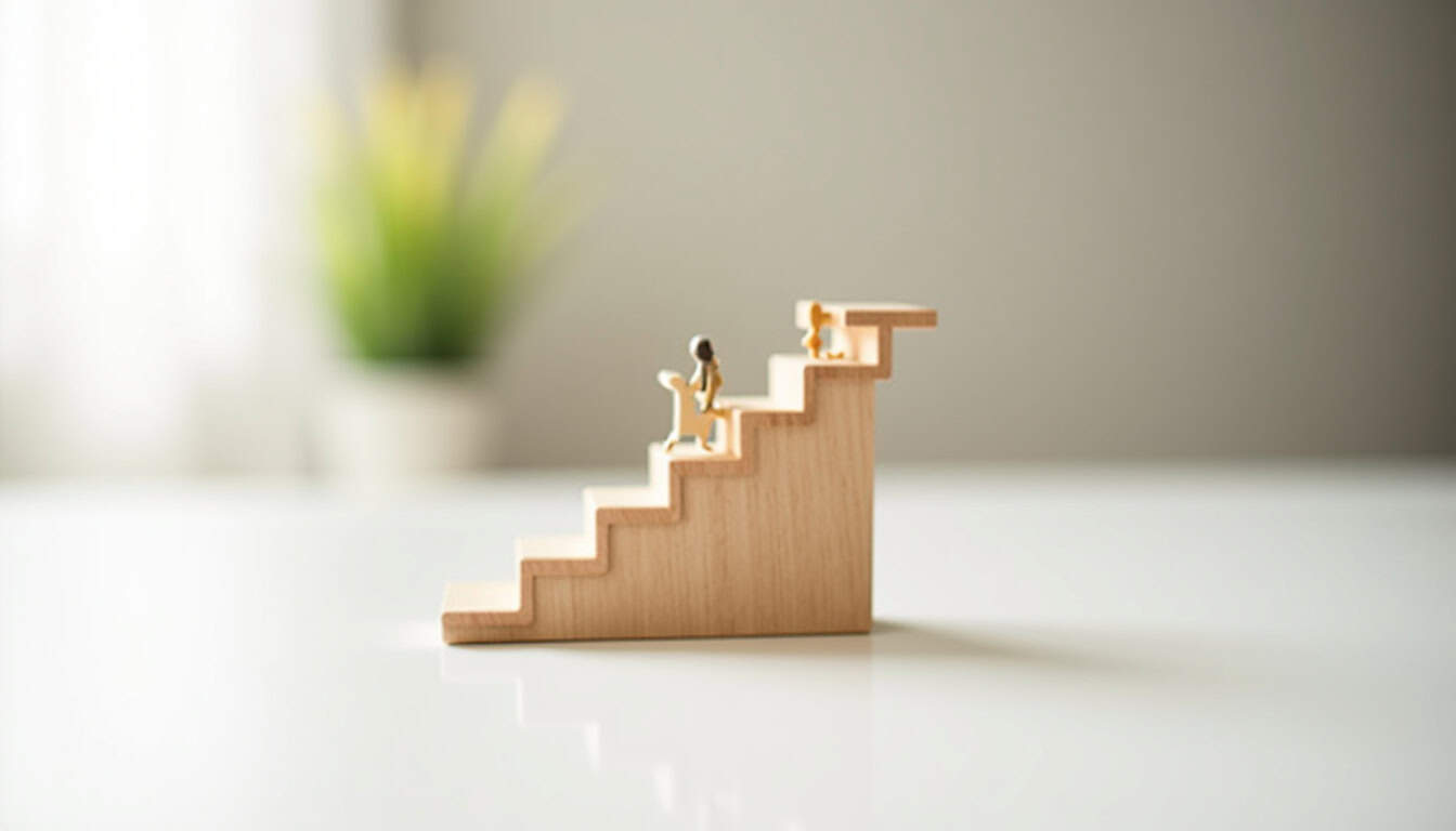 Monte-escalier en cours d