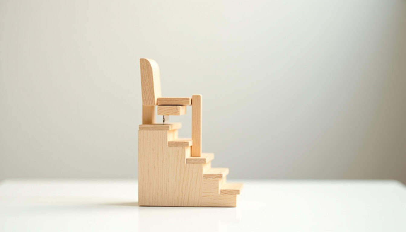 Monte-escalier en cours d