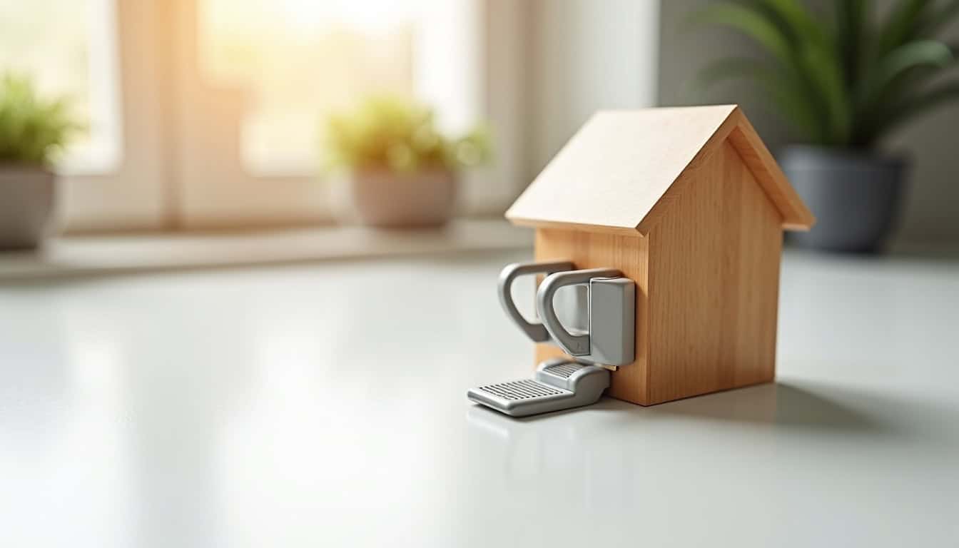 Monte-escalier extérieur équipé d’une housse de protection imperméable