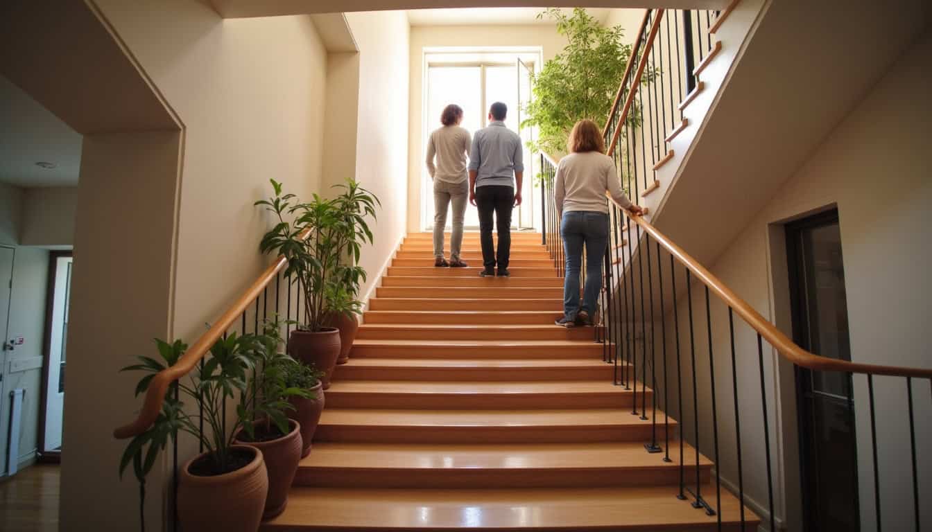 Monte-escalier installé dans une maison traditionnelle à La Celle-Saint-Cloud