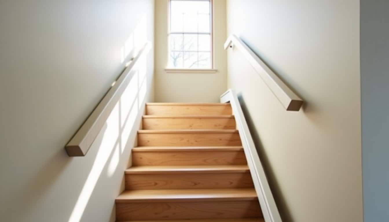 Monte escalier installé sur un escalier droit dans une maison à Pechbonnieu