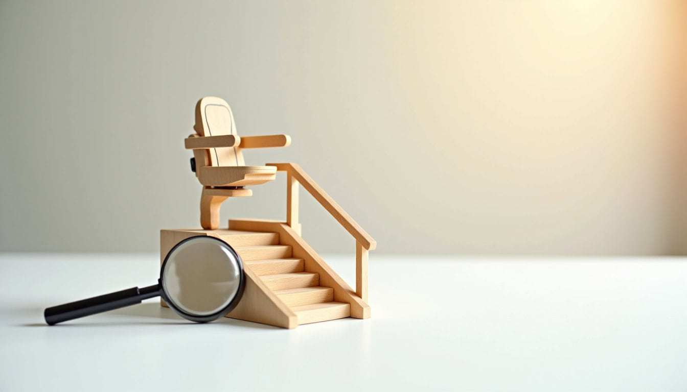 Monte-escalier intérieur en cours d