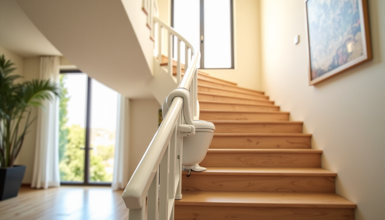 Monte-escalier intérieur installé dans une maison à Ramatuelle