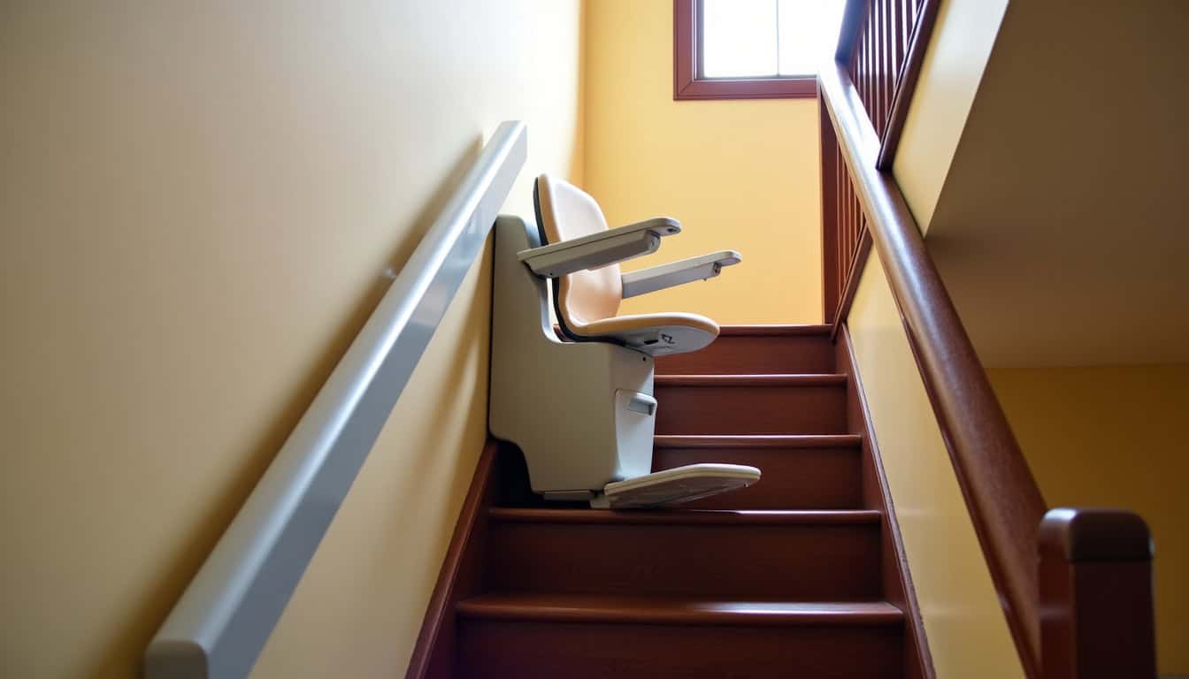 Installation d’un monte-escalier droit dans une maison à Lay-Saint-Christophe