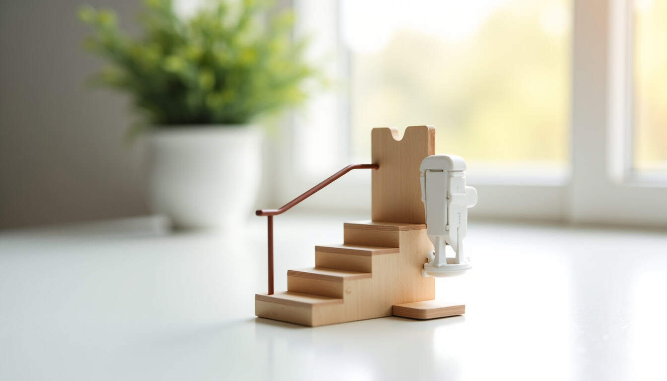 Installation d'un monte-escalier droit dans une maison à Maurepas