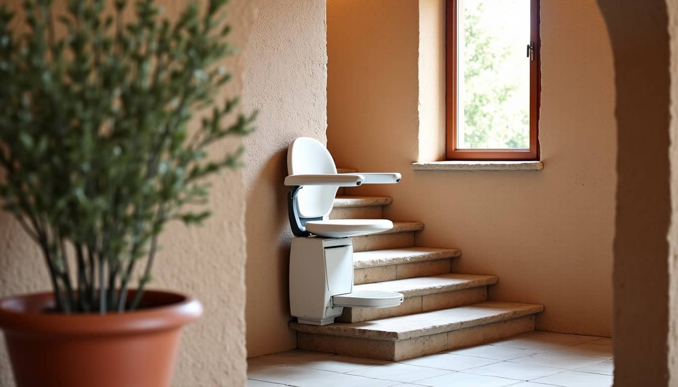 Installation d’un monte-escalier tournant dans une maison ancienne à Maussane-les-Alpilles