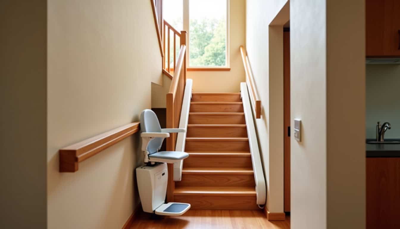 Installation d’un monte-escalier droit dans une maison à Ondres