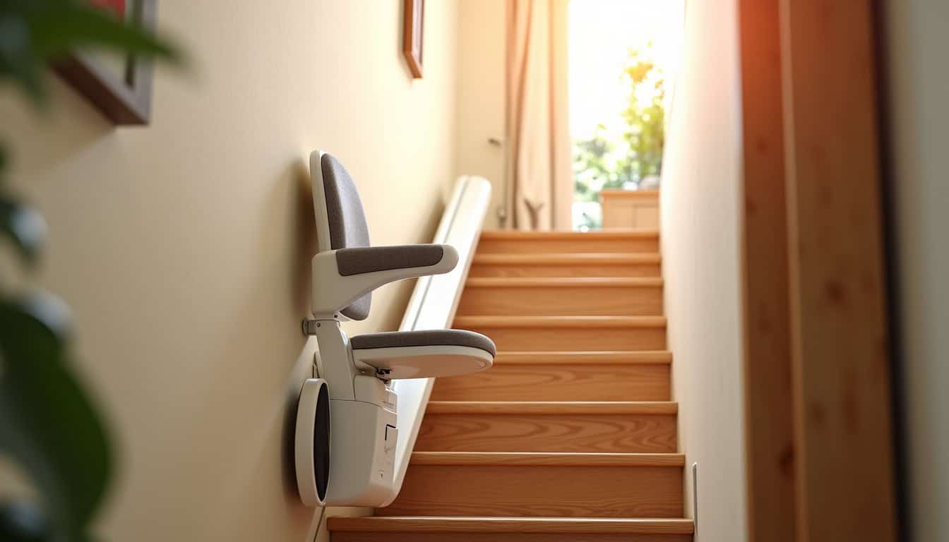 Monte-escalier reconditionné installé dans une maison de Templeuve-en-Pévèle