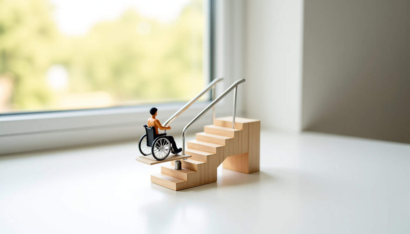 Installation d'un monte-escalier tournant dans une maison à Ressons-sur-Matz