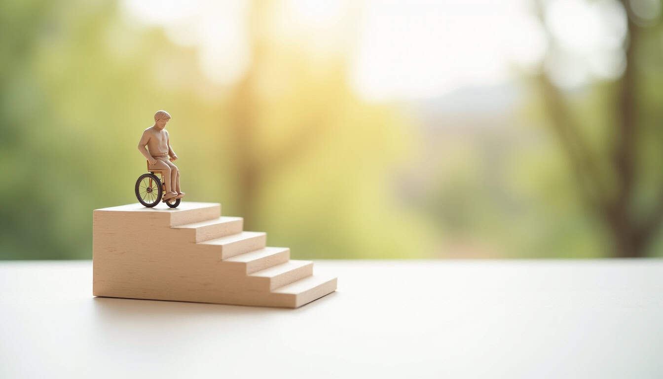 Vue d'ensemble d'un monte-escalier installé dans une maison à Saint-Clément-des-Levées