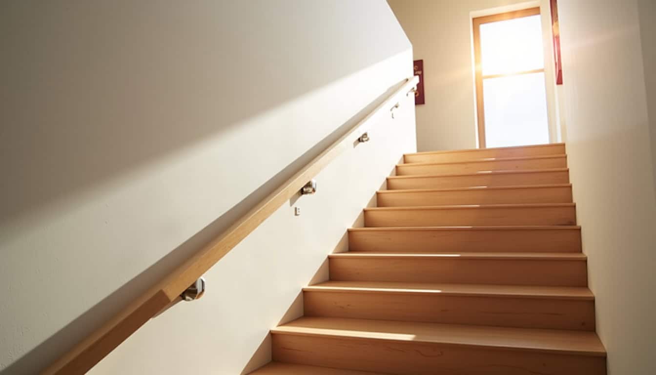 Monte-escalier tournant installé dans une maison à Caudrot avec virage