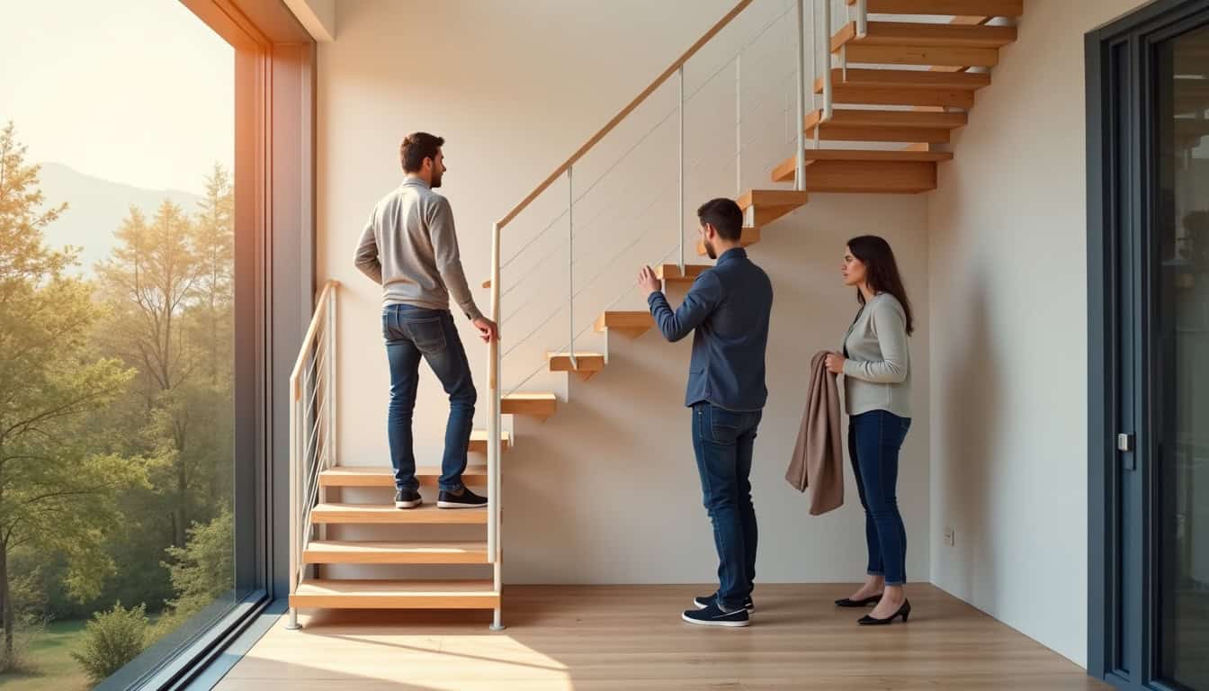 Monte-escalier tournant installé dans une maison traditionnelle de Châteauvillain avec escalier en colimaçon