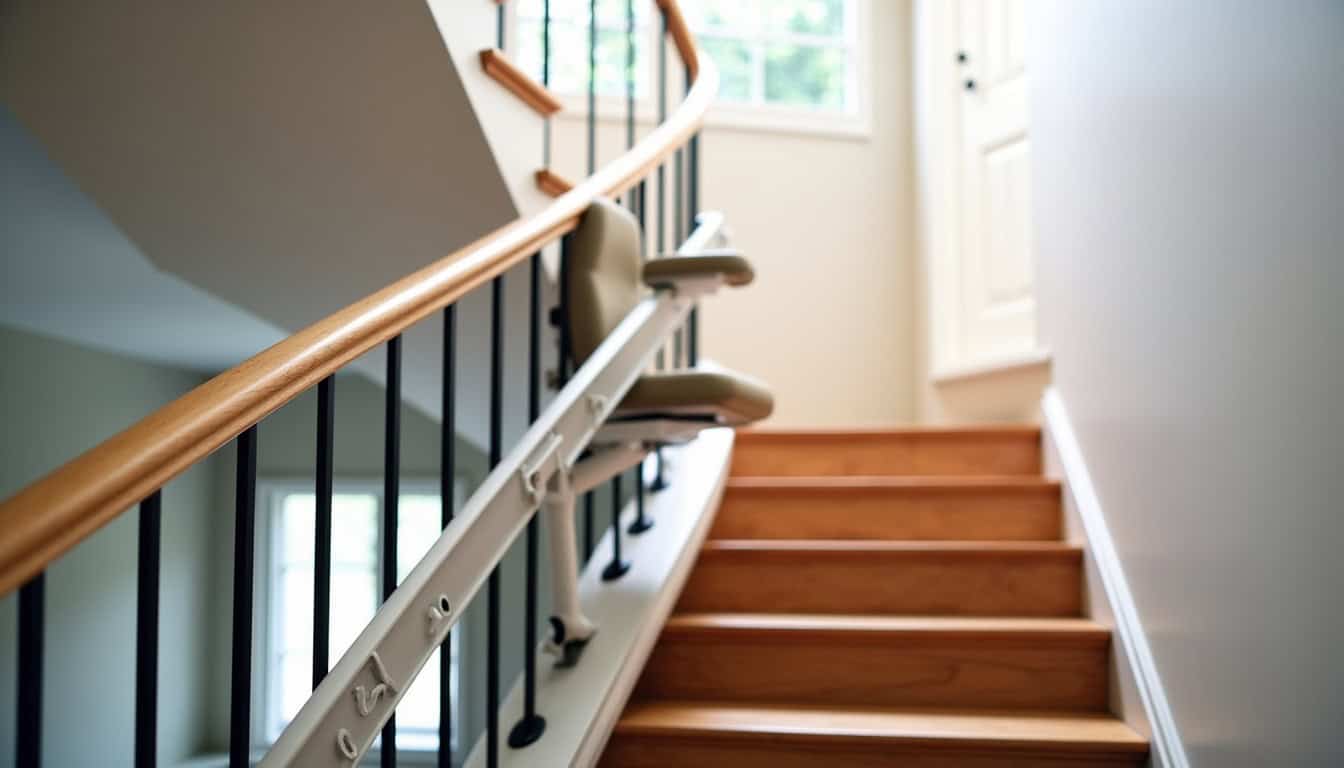 Monte-escalier tournant sur mesure pour escalier courbe