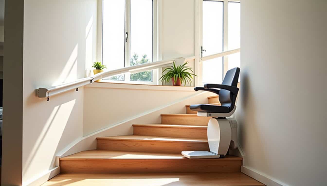 Installation d’un monte-escalier tournant dans une maison à Urrugne