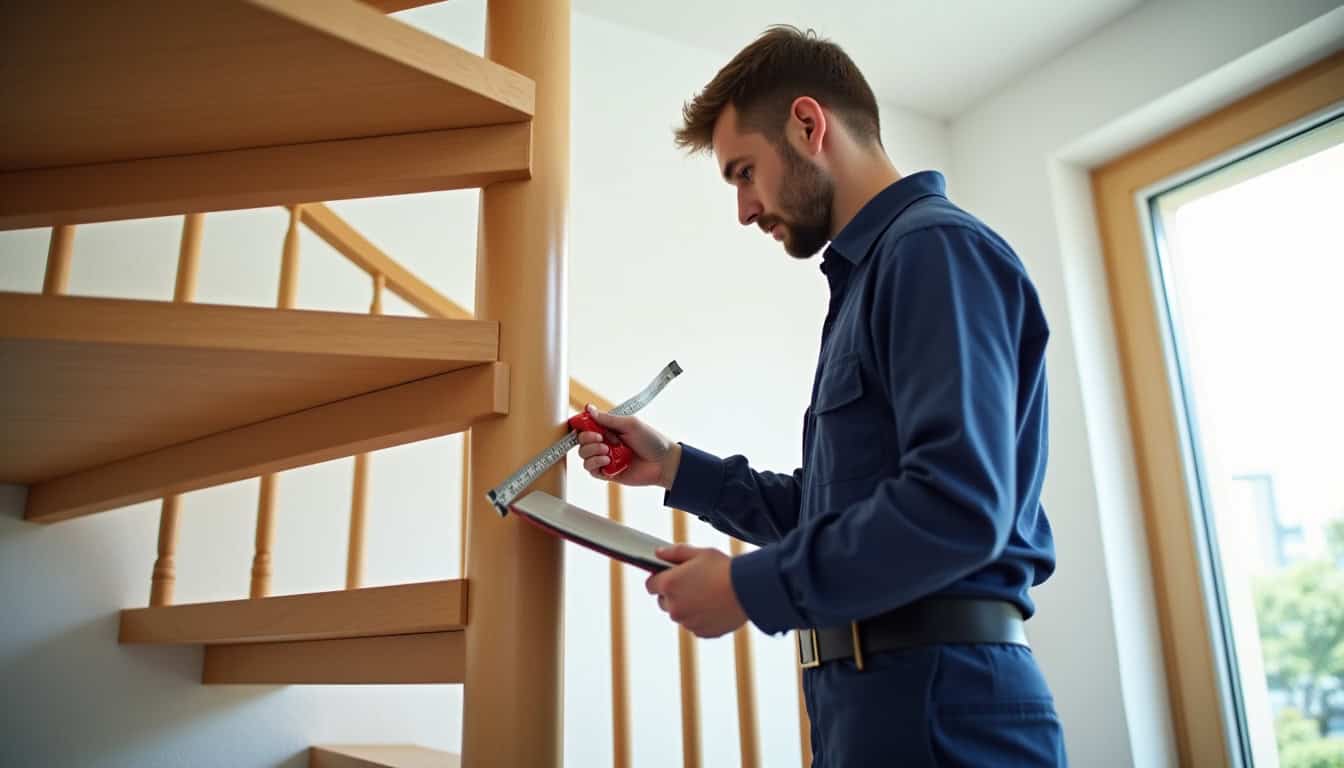 Prise de mesures pour un devis de monte-escalier à Mareil-Marly