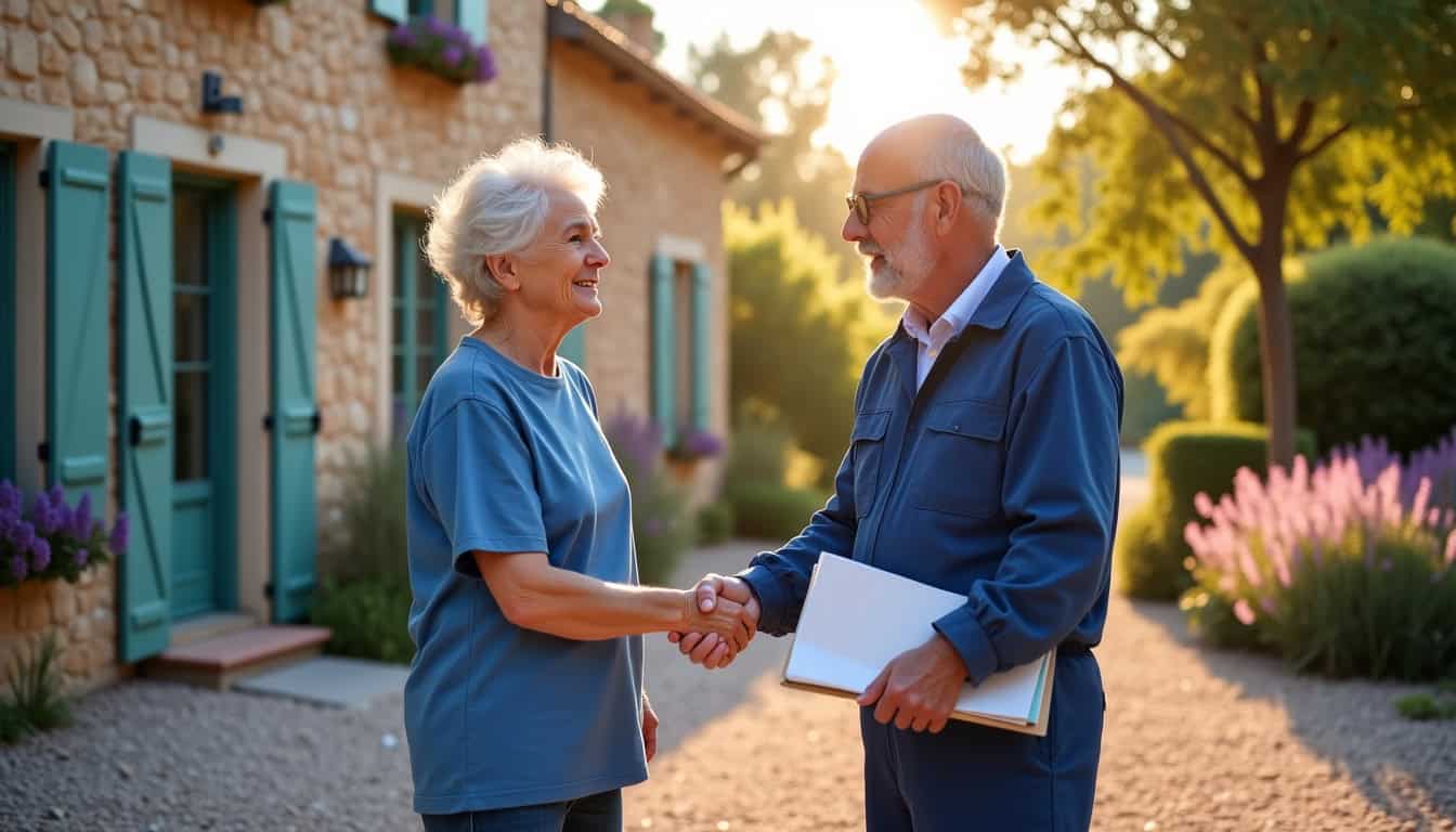Professionnel discutant avec un client à Saint-Chef avant installation d