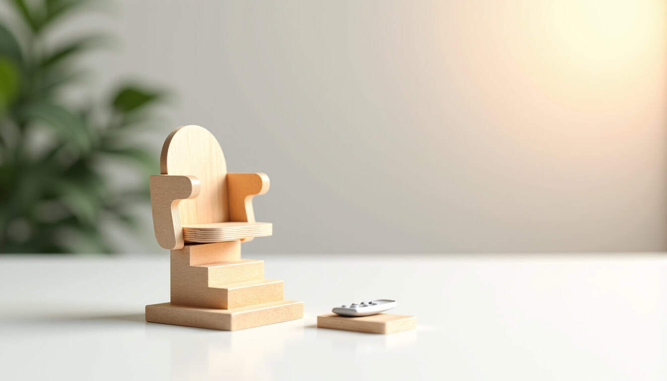 Schéma du fonctionnement d’un monte-escalier avec siège motorisé sur rail et télécommande