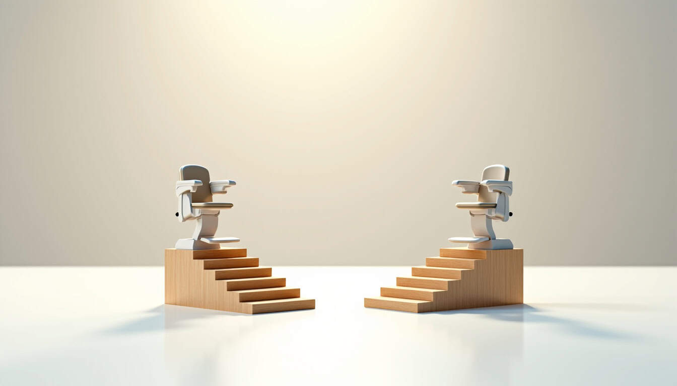 Tableau comparatif des différents types de monte-escaliers disponibles à Solgne