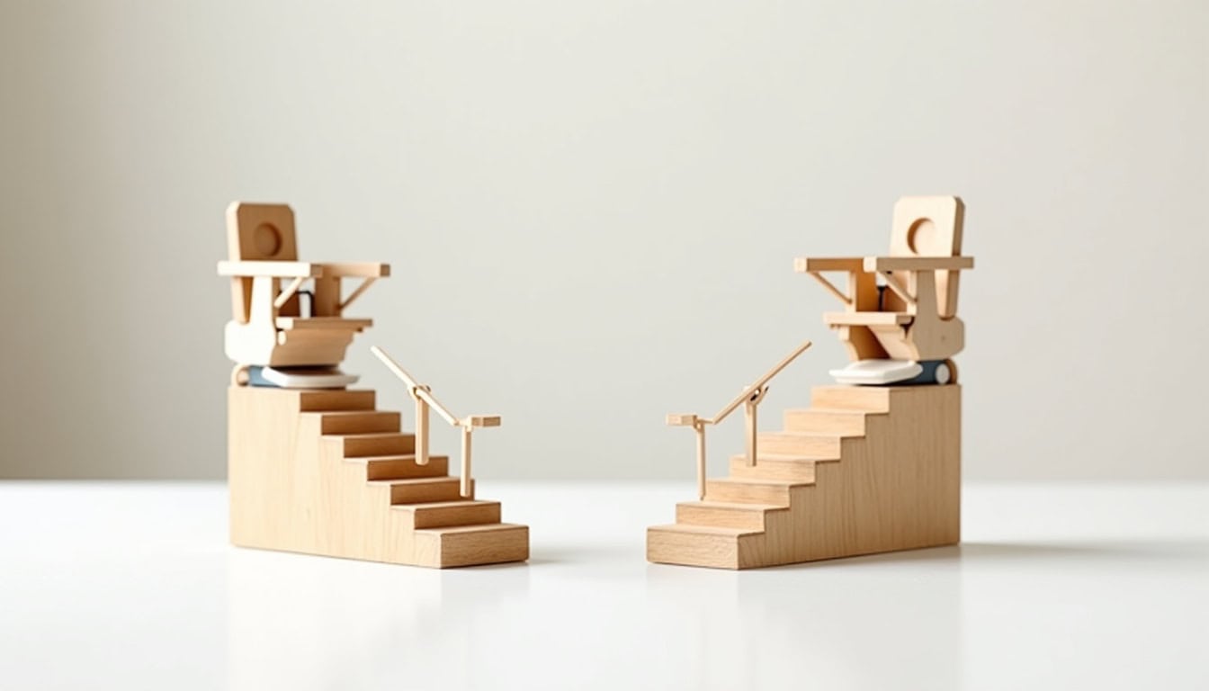 Tableau comparatif des différents types de monte-escaliers installés à Londinières