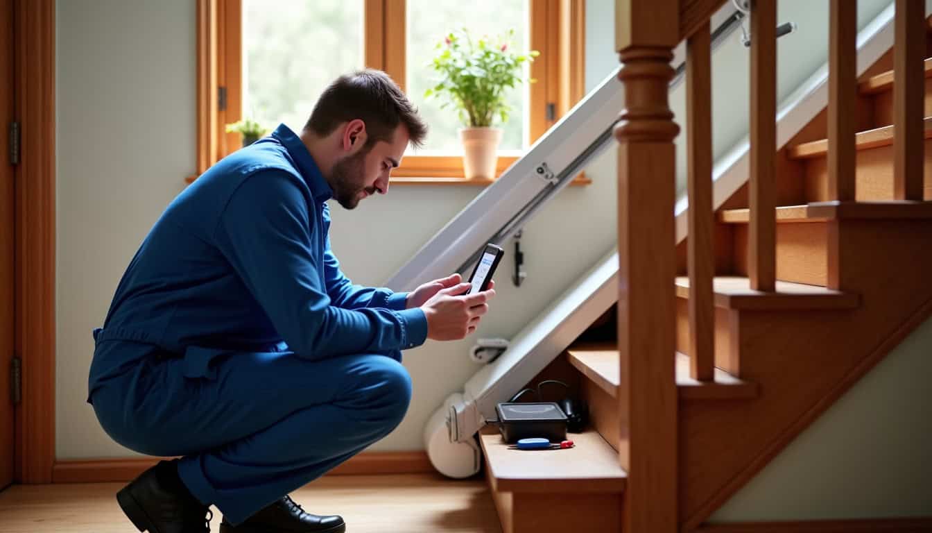 Technicien effectuant l