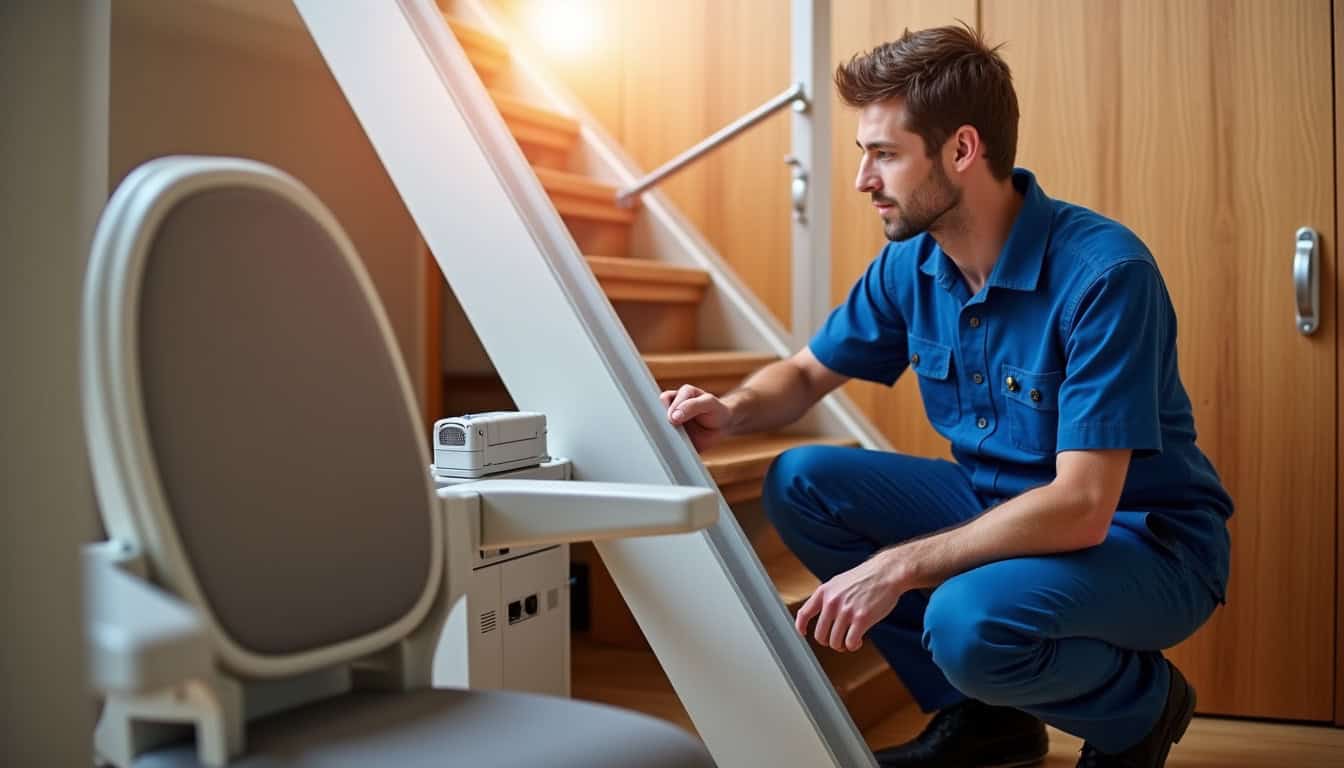 Technicien effectuant la maintenance d