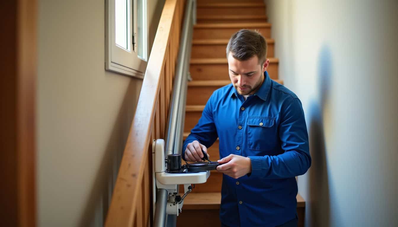 Technicien effectuant la maintenance d