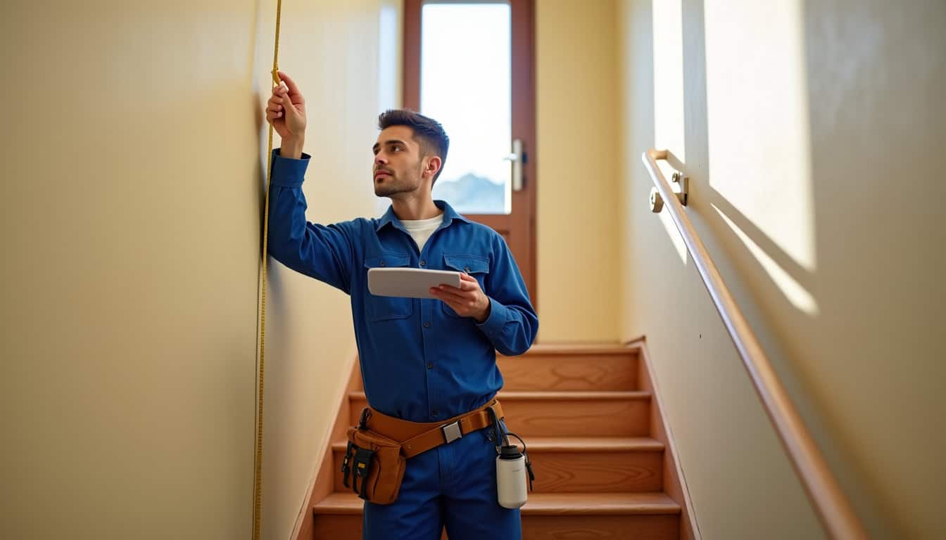 Technicien effectuant une visite technique pour l