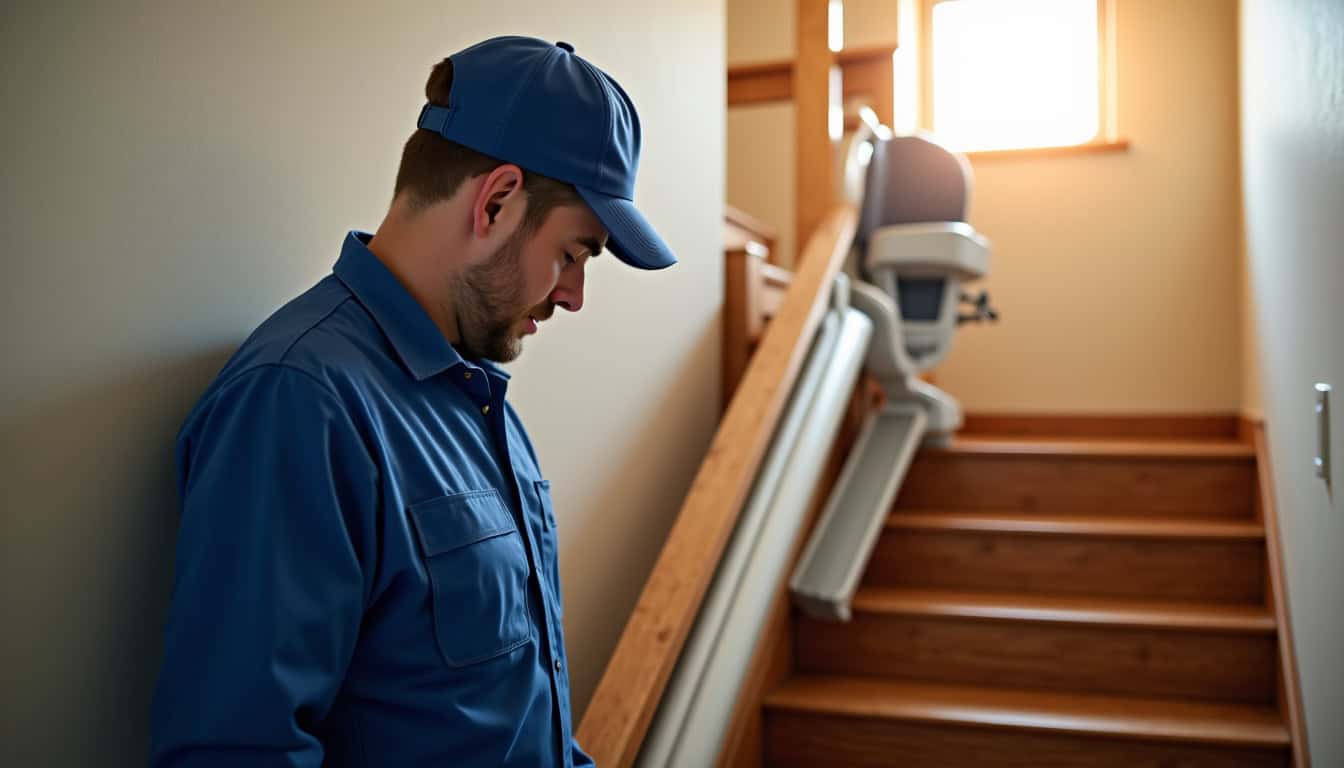 Technicien en combinaison vérifiant le fonctionnement d
