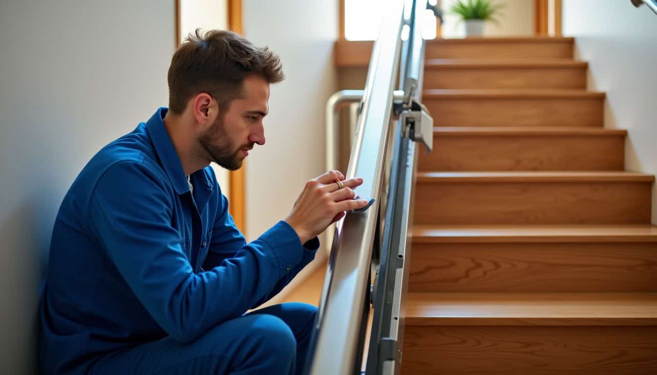 Technicien en train d