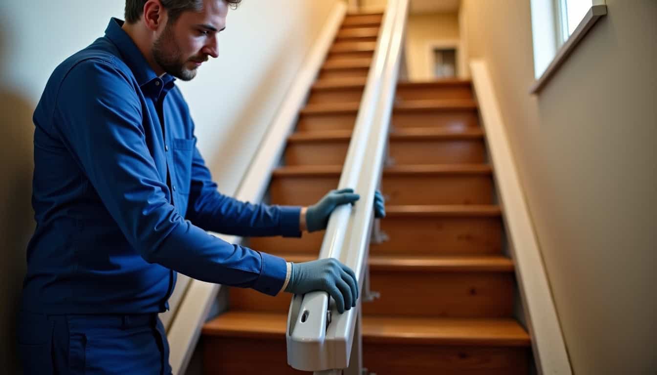 Technicien en train d