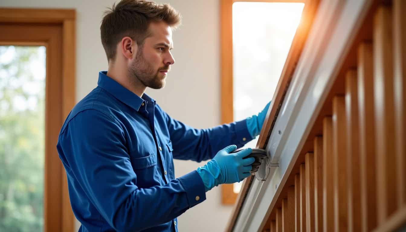 Technicien en train d