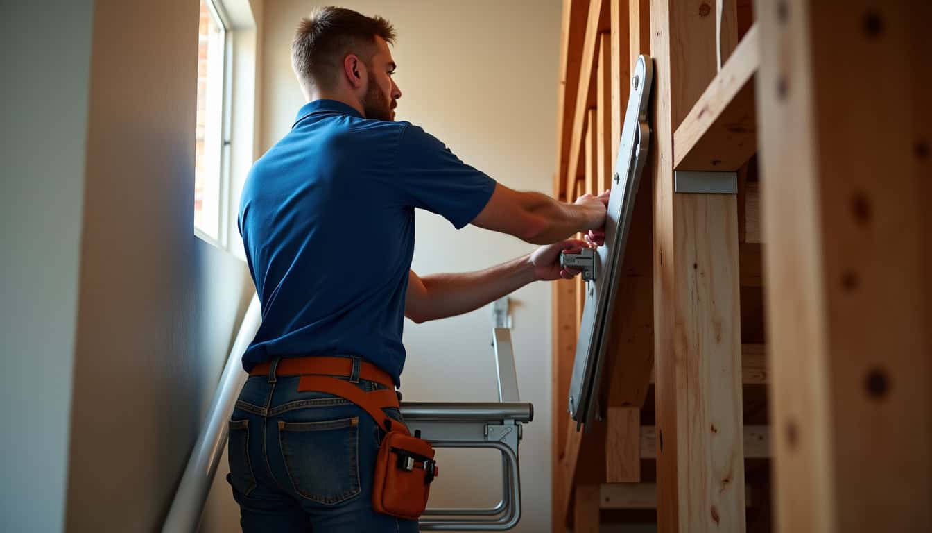 Technicien en train d