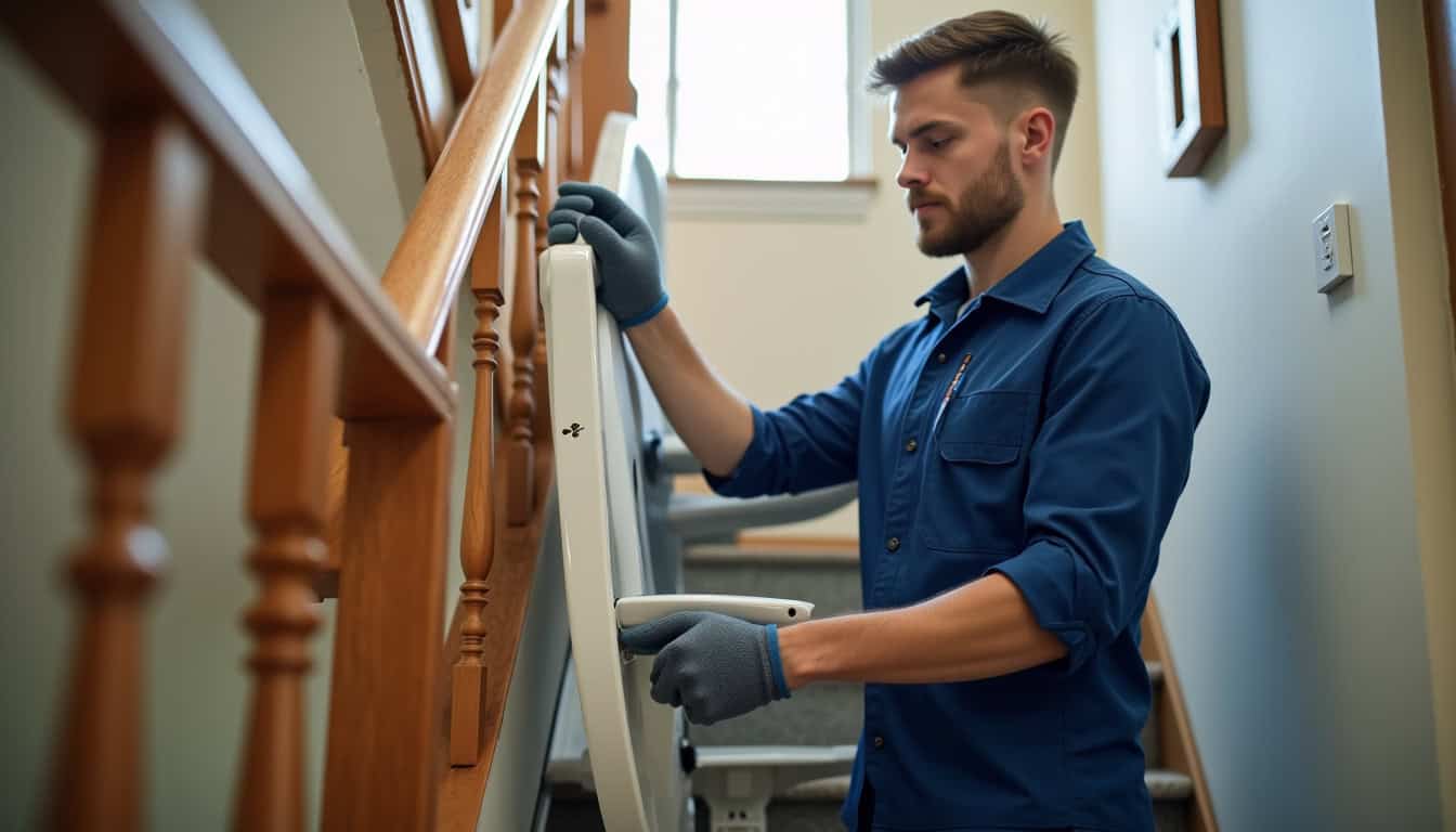 Technicien en train d