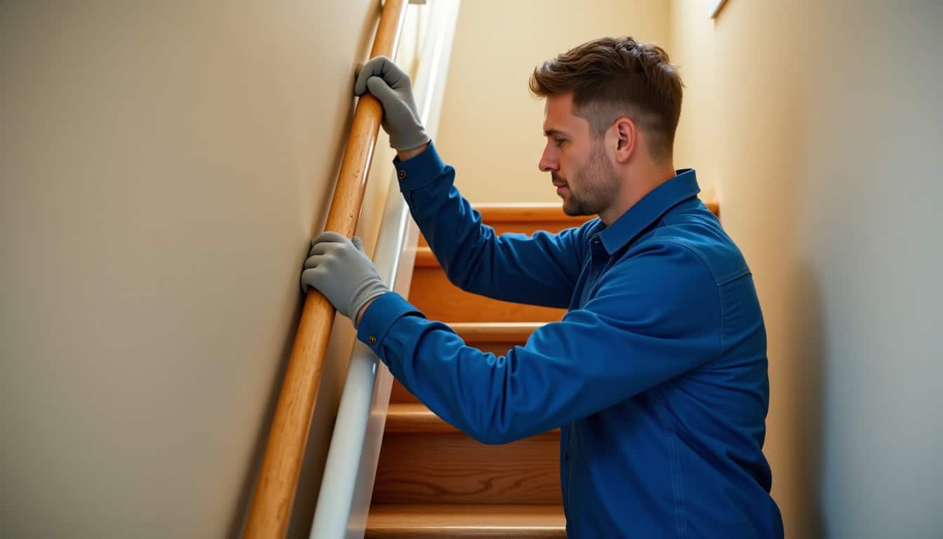 Technicien en train d