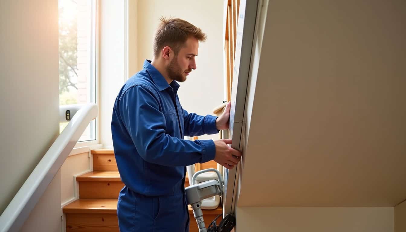 Technicien en train d