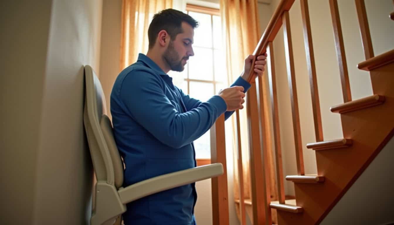 Technicien en train d