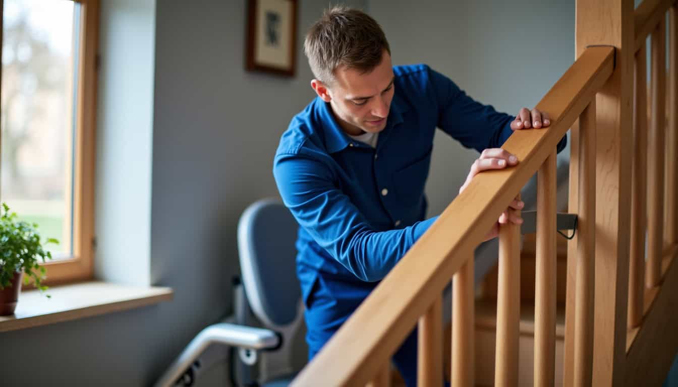 Technicien en train d