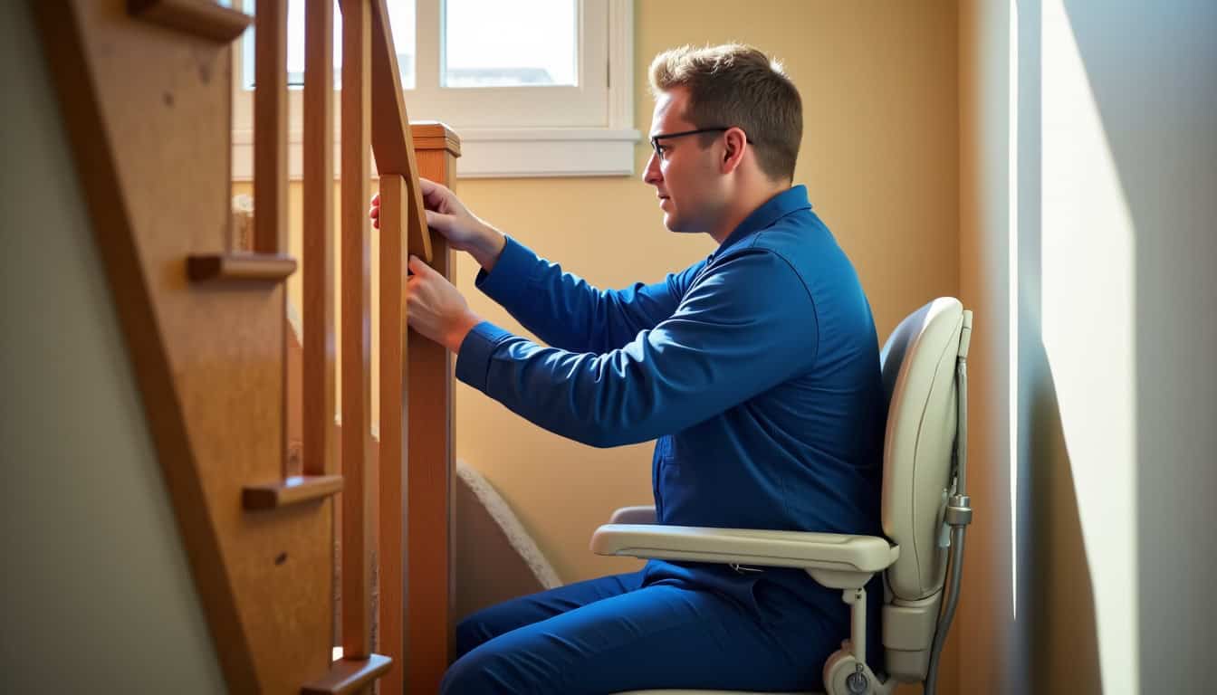 Technicien en train d