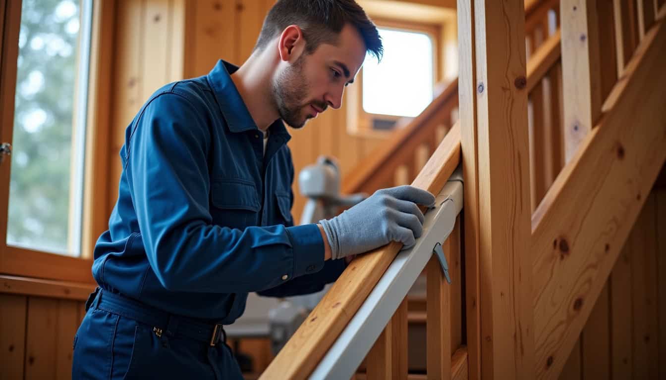 Technicien en train d