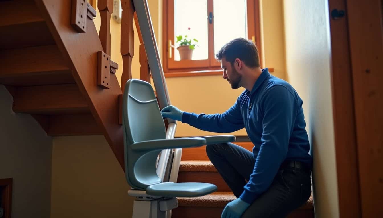 Technicien en train d