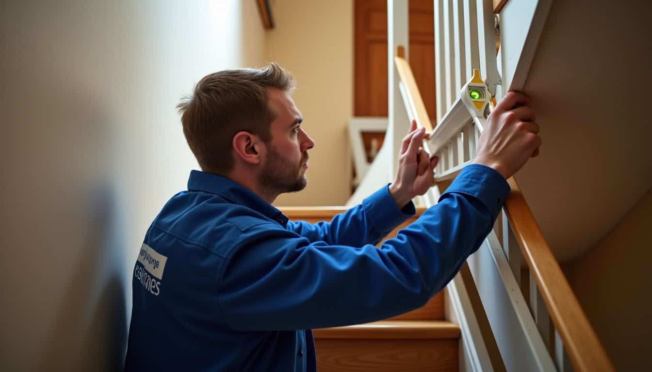 Technicien en train d