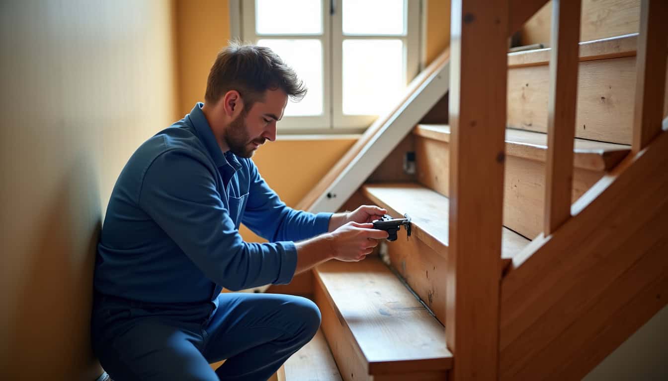 Technicien en train d