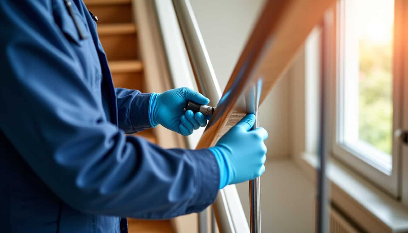 Technicien en train de faire la maintenance d