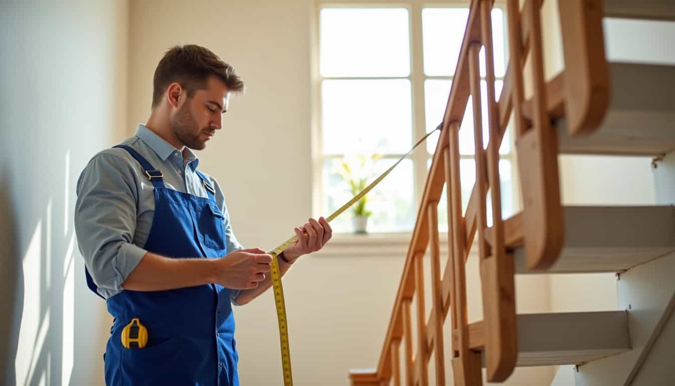 Technicien en train de prendre les mesures d