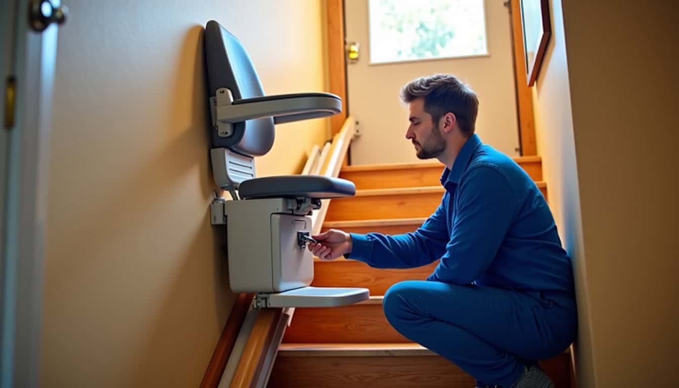 Technicien en train de vérifier le bon fonctionnement d